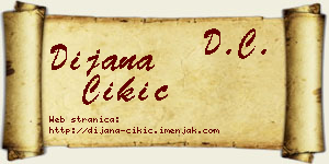 Dijana Čikić vizit kartica